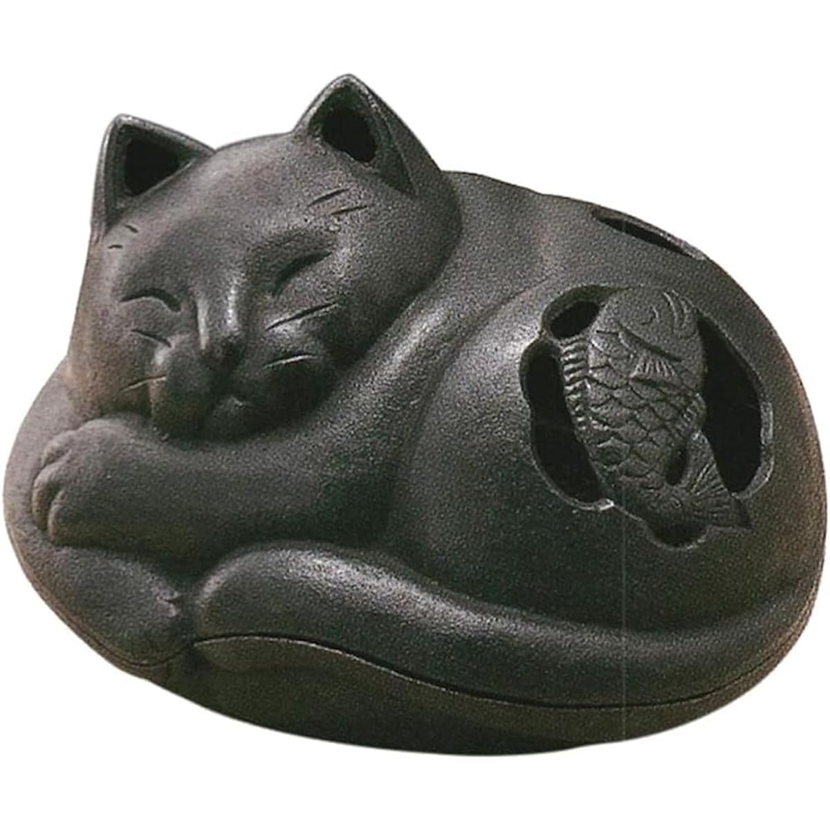 Iwachu Mosquito Cat Black Body Size (cm): 18 x 16 x (H) 12 18310 Nanbu Ironware