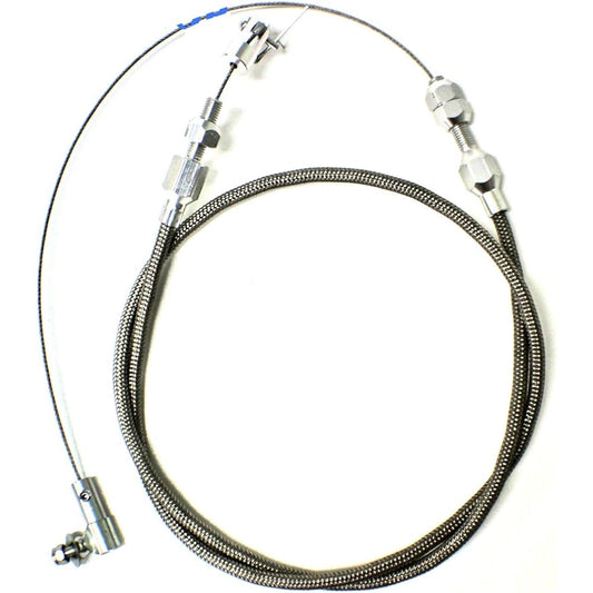 GSKMOTOR 24 Inch Universal Throttle Cable High Tech Braided Stainless Steel Throttle Cable for Ford CHEV