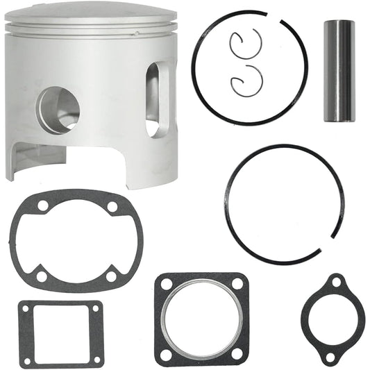 Partman Piston Gasket Kit with Ring for Yamaha G1 Gas Golf Cart 2 Cycle Standard 68mm 1978-1989 J10-11610-00-00 J10-11631-00-96 Replacement