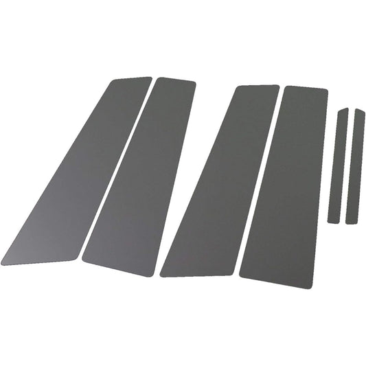 BRIGHTZ 5027 Mark X 130 Series Ultra Mirror Black Plated Pillar Panel Cover 6 PC with Visor [PIL-BLA-338]