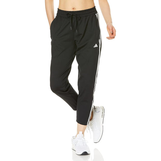 Adidas ZK895 Women's Sweat Pants Aero Lady Made4Training 7/8 Knit 3 Stripes Tapered Pants