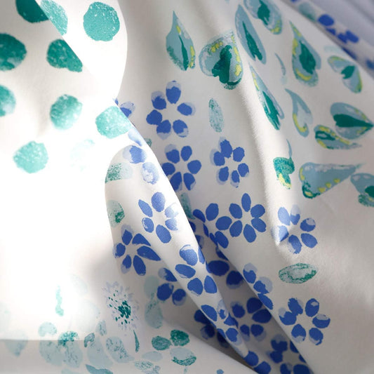 Fab the Home Duvet Cover Blue Single (150x210cm) Gardens FH121174-300