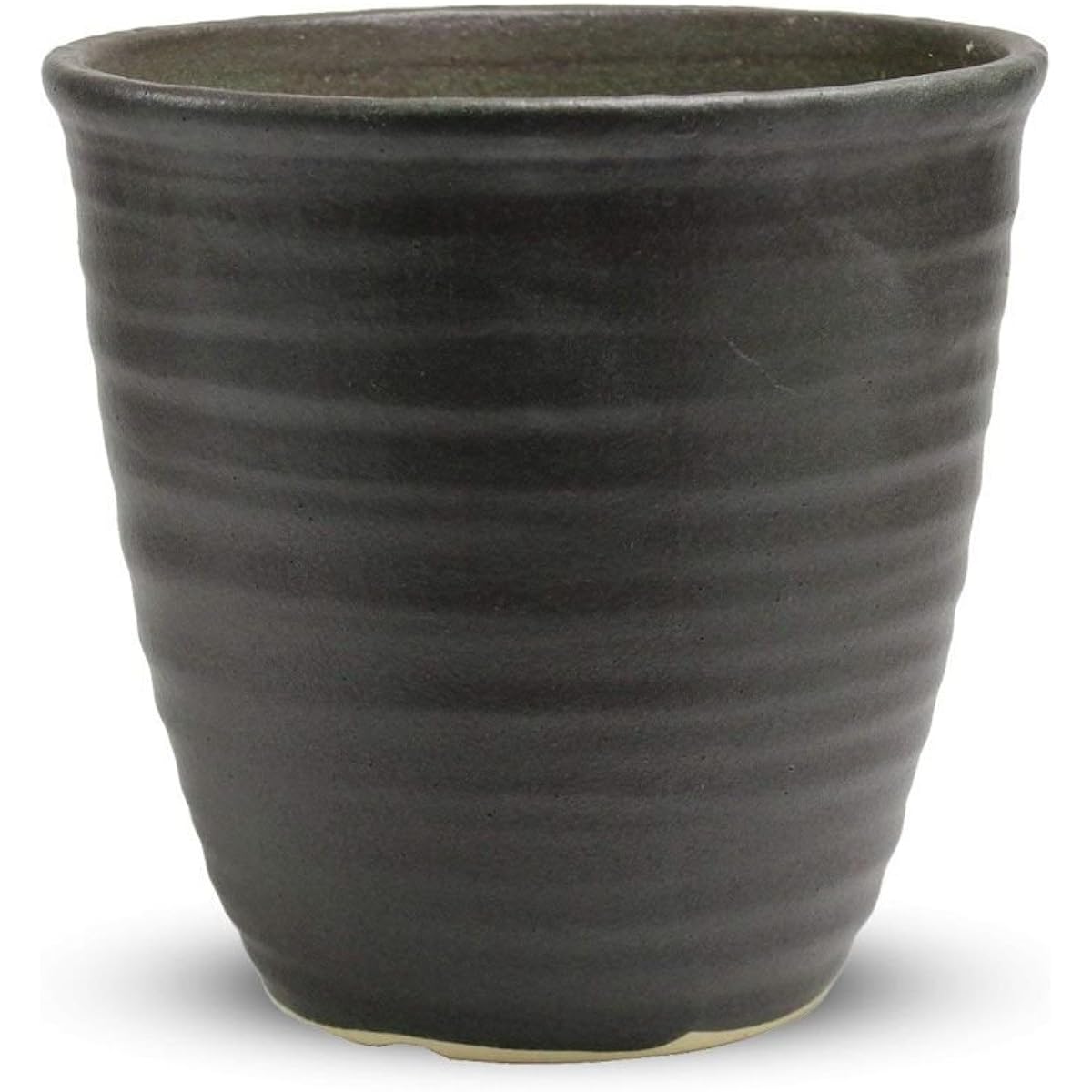 CtoC JAPAN Select Shigaraki Ware Flowerpot F7-13-B Pottery Width 27cm x Depth 27cm x Height 24.5cm No. 9 Nature Pot Dark Green Stylish Pottery 4941273225812