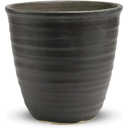 CtoC JAPAN Select Shigaraki Ware Flowerpot F7-13-B Pottery Width 27cm x Depth 27cm x Height 24.5cm No. 9 Nature Pot Dark Green Stylish Pottery 4941273225812