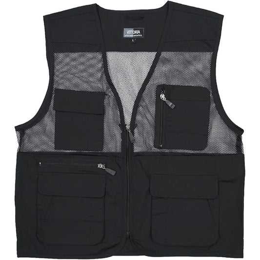 [VITTORIA] Mesh Vest, Lightweight, Breathable, Outdoor, Camping, Fishing Vest, For Photography, Climbing, Travel