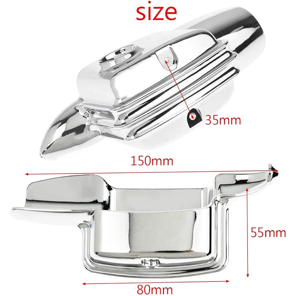 REBACKER Chrome Rear Brake Master Cylinder Cover Harley FLHT FLHX FLHR2008-2019