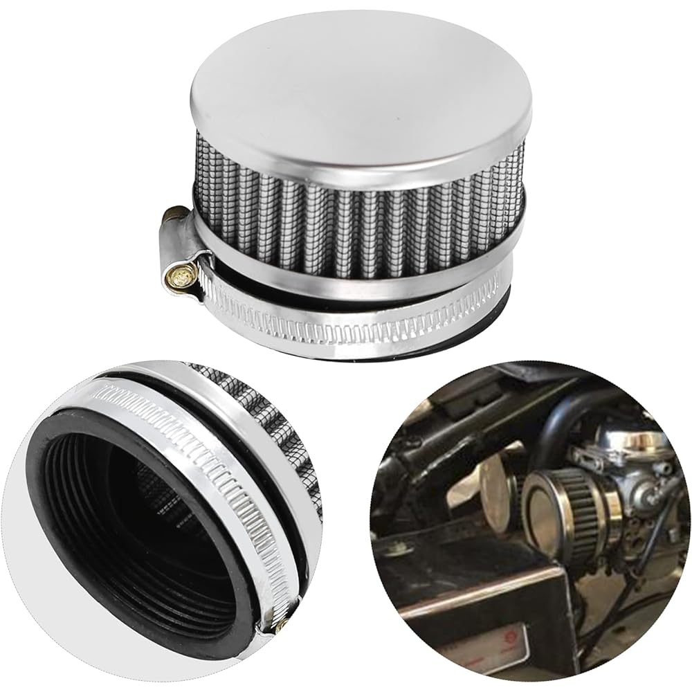 Motorcycle scooter Stainless steel air intake filter 58mm cleaner + clamp