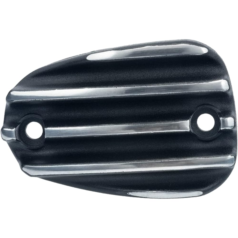 Motone Master Cylinder Cap Bonneville T100 T120 Bobber Speedmaster Aluminum Die Cast Rib Black/Polish MMU076