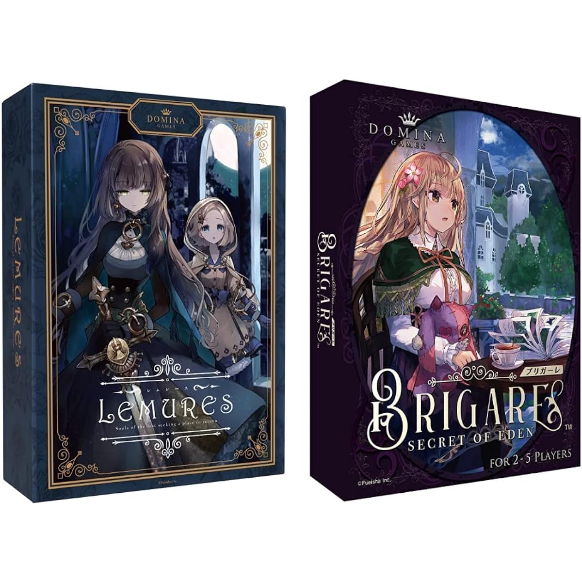 Domina Games Lemures (for 1-2 players, 60-90 minutes, for ages 12 and up) Board Game & Brigare (for 2-5 players, 15-30 minutes, for ages 8 and up) Board Game [Buy as a set]