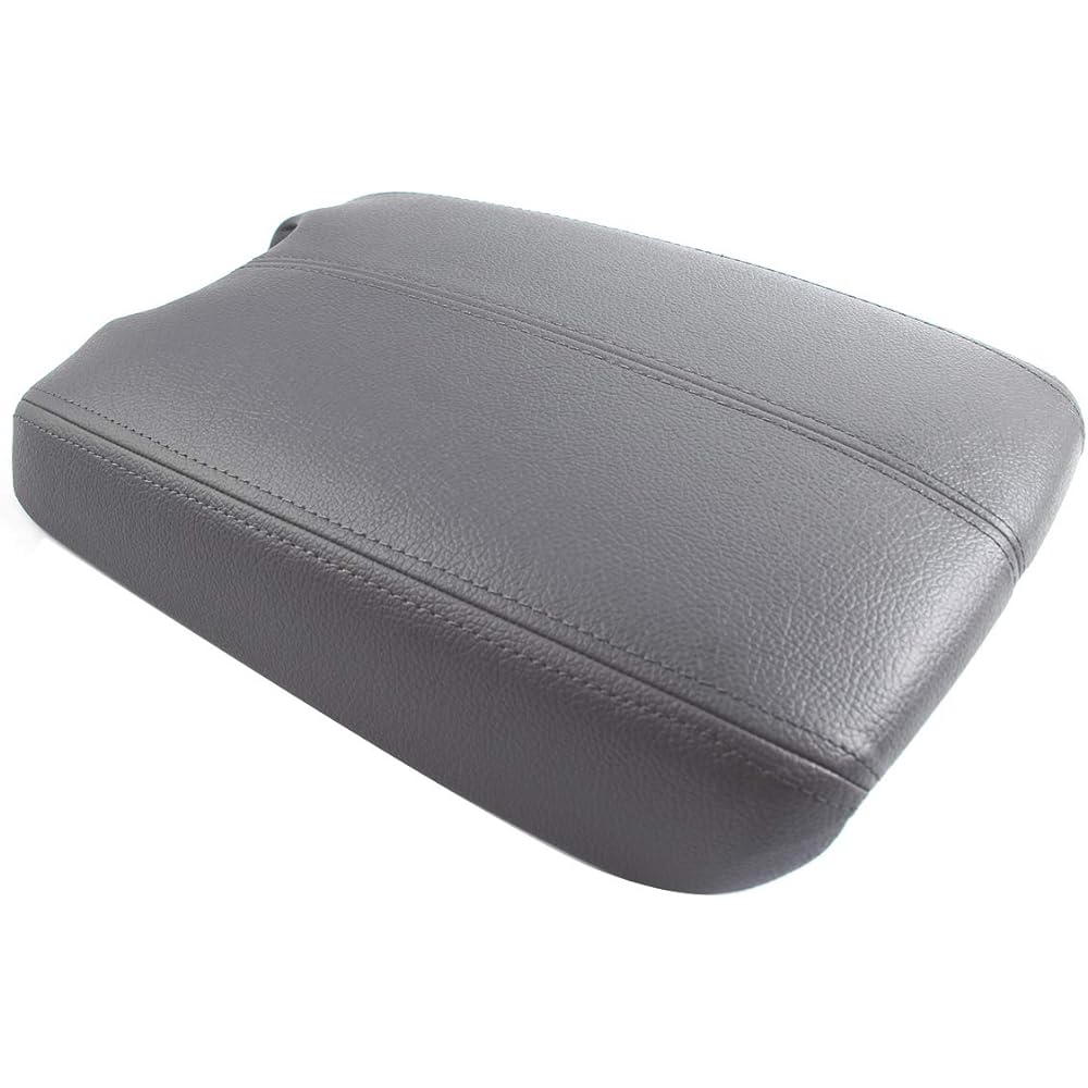Motoall Automotive Leather Stitch Center Console Armrest Lid Cover Cap 2008 2009 2010 2011 2012 2012 Honda Code Synthetic Leather (Vinyl) Plastic Gray