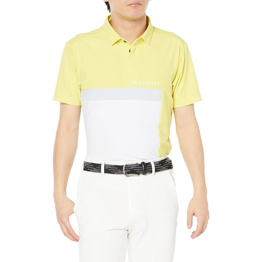 [DESCENTE] Short Sleeve Shirt Sweat Absorbent Quick Drying UVCUT UPF50+ Stretch ECO Recycled Golf DGMVJA04 Men's