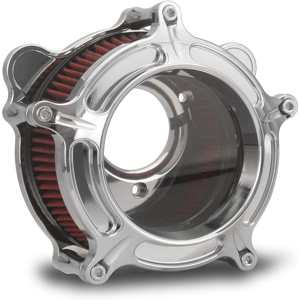 Chrome See-Through Air Cleaner Kit for Harley Softail Deluxe FLSTN/I 2005-2015 Road King FLHR/I Glide 1999-2007 Dyna Wide Glide 1999-2017