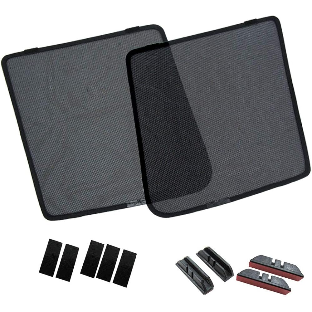 Mesh Curtain/Sunbar Track (TT1 TT2) Compatible Product / Set of 2 / S46-2 Black