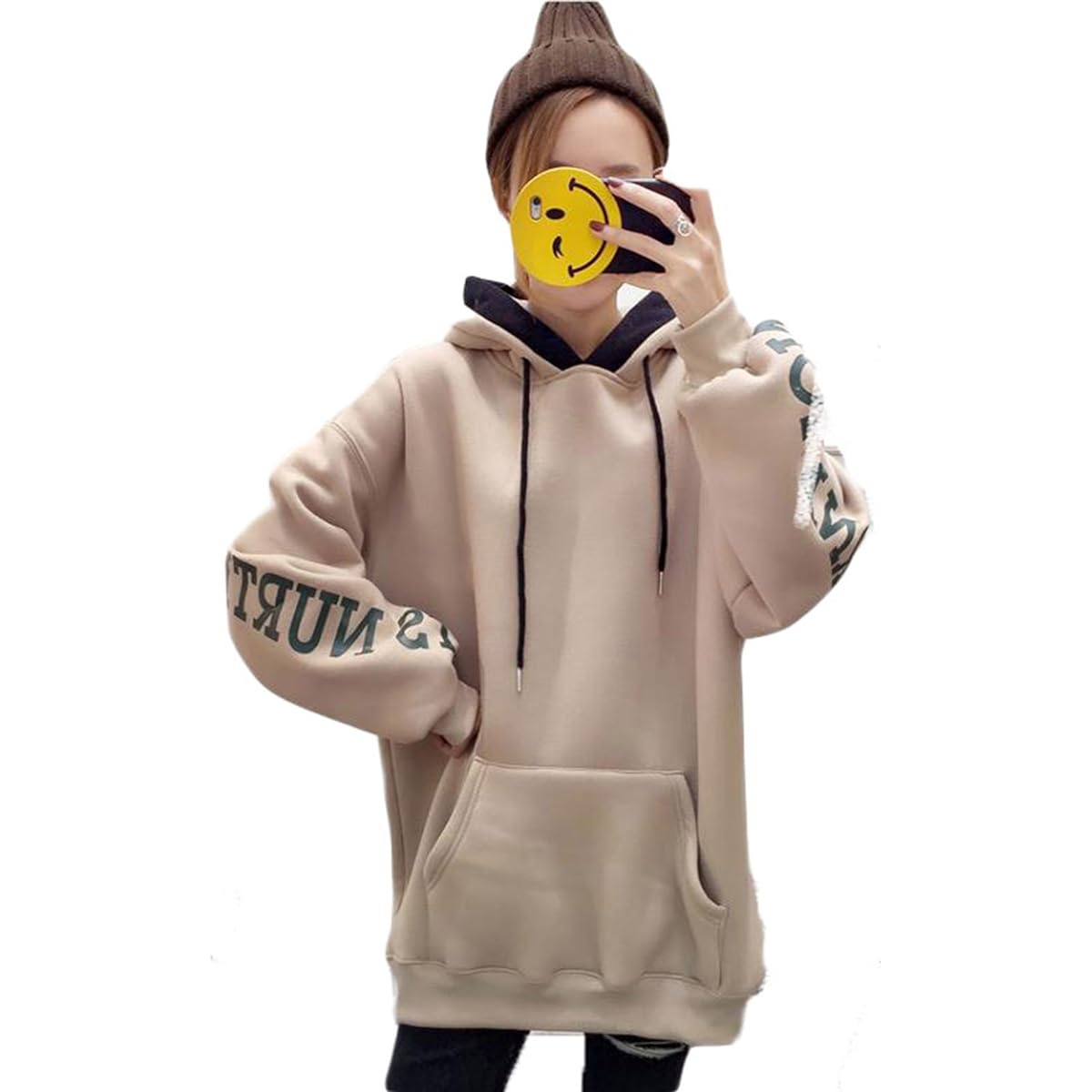 [Byban] Loose Hoodie, Women's Parka, Hooded, Stylish, Casual, Sweatshirt, Spring Clothes, Students, Korean