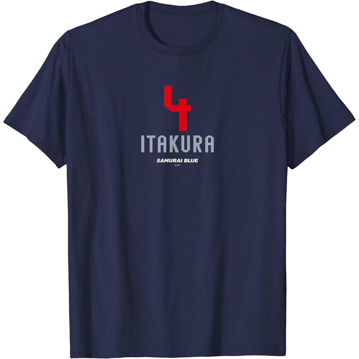 Simple ① Player name & number Ko Itakura 4 Japan national soccer team ver. (Navy) T-shirt