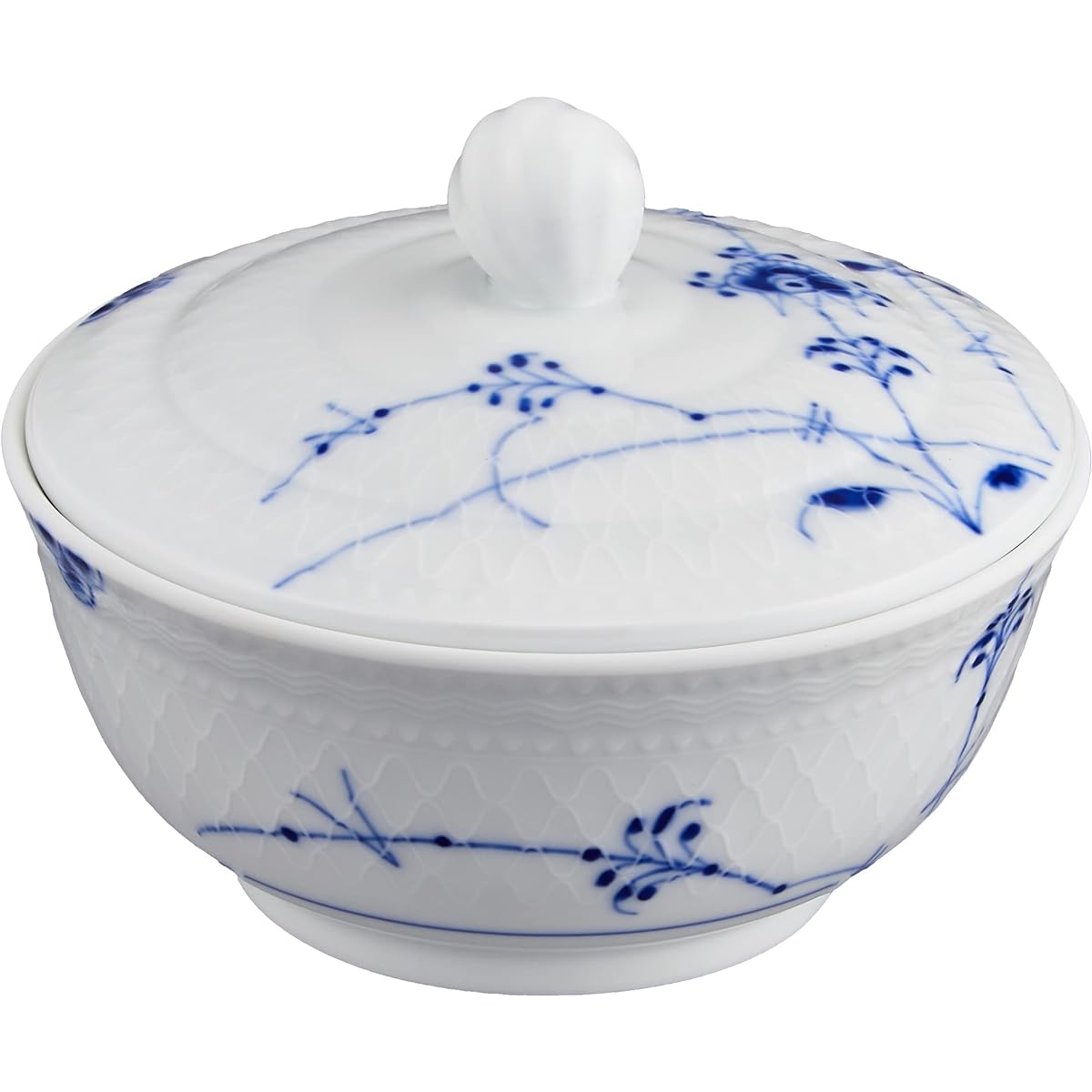 [Regular Imported Product] Royal Copenhagen Blue Palmette Bowl with Lid, Wedding Gift, Diameter Approx. 11.5cm, Present 1017414