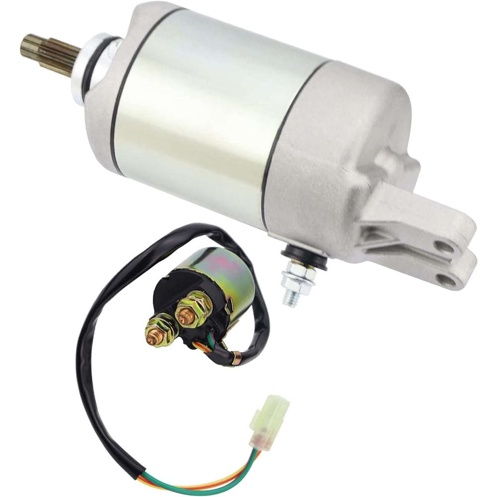 Hity Motor 18638 Starter Motor & Solenoid Relay for Honda TRX500FE/FM/TM/FPE/FPM 2005-2011 FourTrax Foreman TRX400FW 1995-2003 TRX450S ES/FE/FM 1998-2004 312 00-HM7 -003 31200-HM7-A41