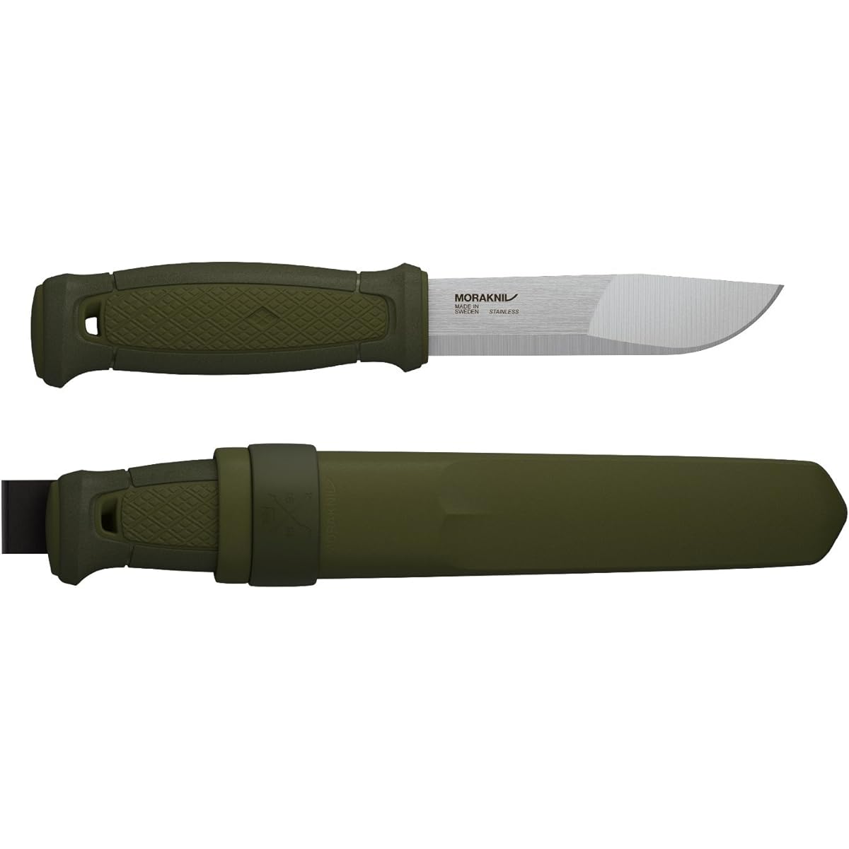 Morakniv Kansbor Standard Stainless Steel Hunting Meat Cutting Camping Knife MG (Military Green)