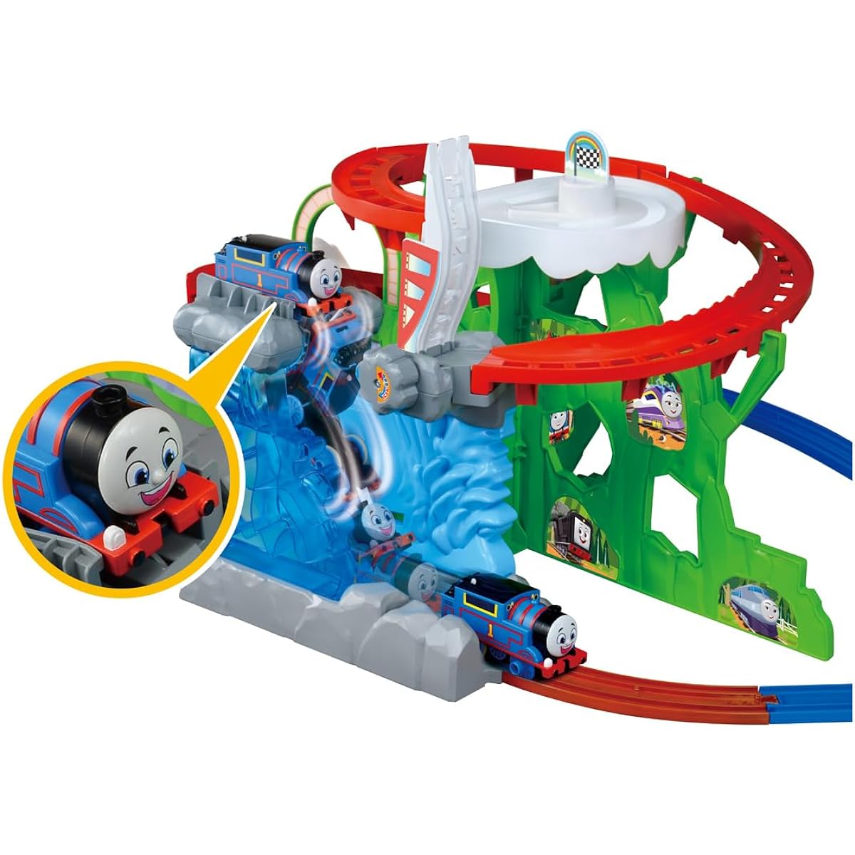 Takara Tomy Plarail Thomas GOGO Thomas Dive into the Waterfall! Adventure Peak Train Toy Ages 3+