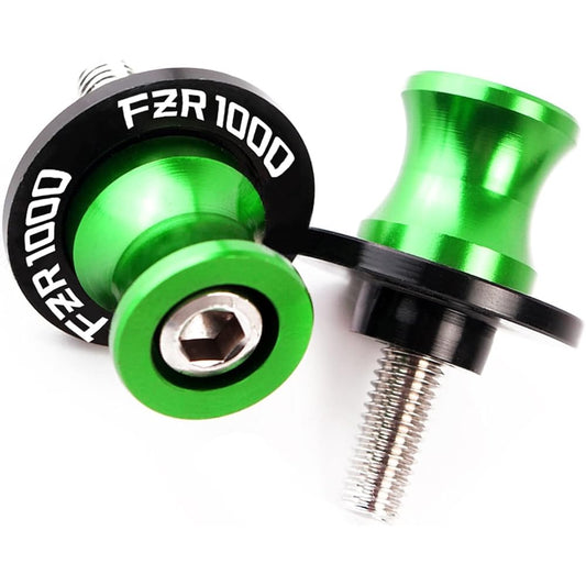 Motorcycle Swing Arm Bobbin Spool Motorcycle 6MM Stand Screw Cover Swing Arm Slider Spool Accessories CNC M6 For YA-MA-HA FZR1000 FZR 1000 1987-1996 1995 1994 (Color : Green)