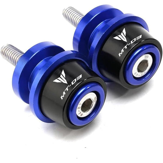 Bike Stand Swing Arm Slider Motorcycle Swing Arm Spool Slider with Swing Screw Stand For MT03 MT-03 MT 03 MT07 MT09 Tracer 2015-2020 2021 (Color: Blue-MT03 X)