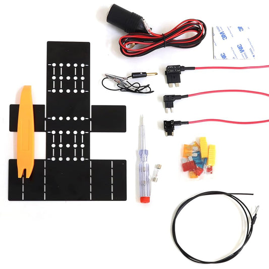 Drive Recorder Installation Tool Set, Multi-Stay, Wiring Guide, Fuse Power Removal, Electrodetection Tester, Universal Installation, Convenient Goods, General Use, Drive Recorder, Rear Camera, Mini Flat Fuse, Low Fuse, Flat Fuse, For 12V Vehicles