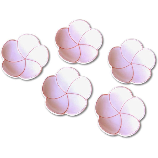 New Year Tableware Japanese Tableware Small Plate 9cm Plum Lucky Charm Arita Ware Koume (Pink) Small Plate Set of 5 in Presentation Box