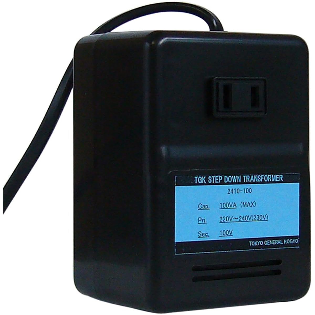 Transformer Workshop Made in Japan Transformer Step Down Transformer 100W 220-240V→100V For Europe, Middle East, China 2410-100 (For overseas stay)