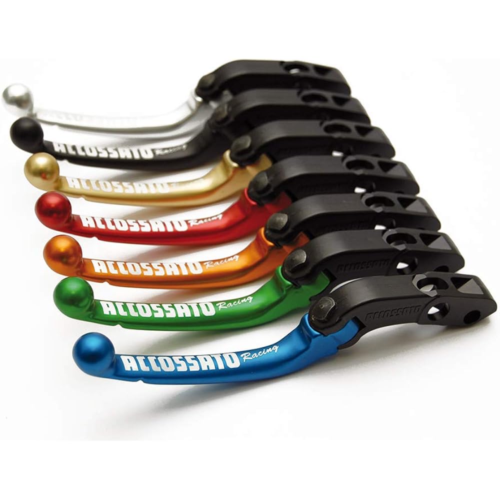 ACCOSATO Forged collapsible clutch lever for ACCOSATO/Brembo radial master cylinder Specifications: Short Lever ratio: 16mm Orange
