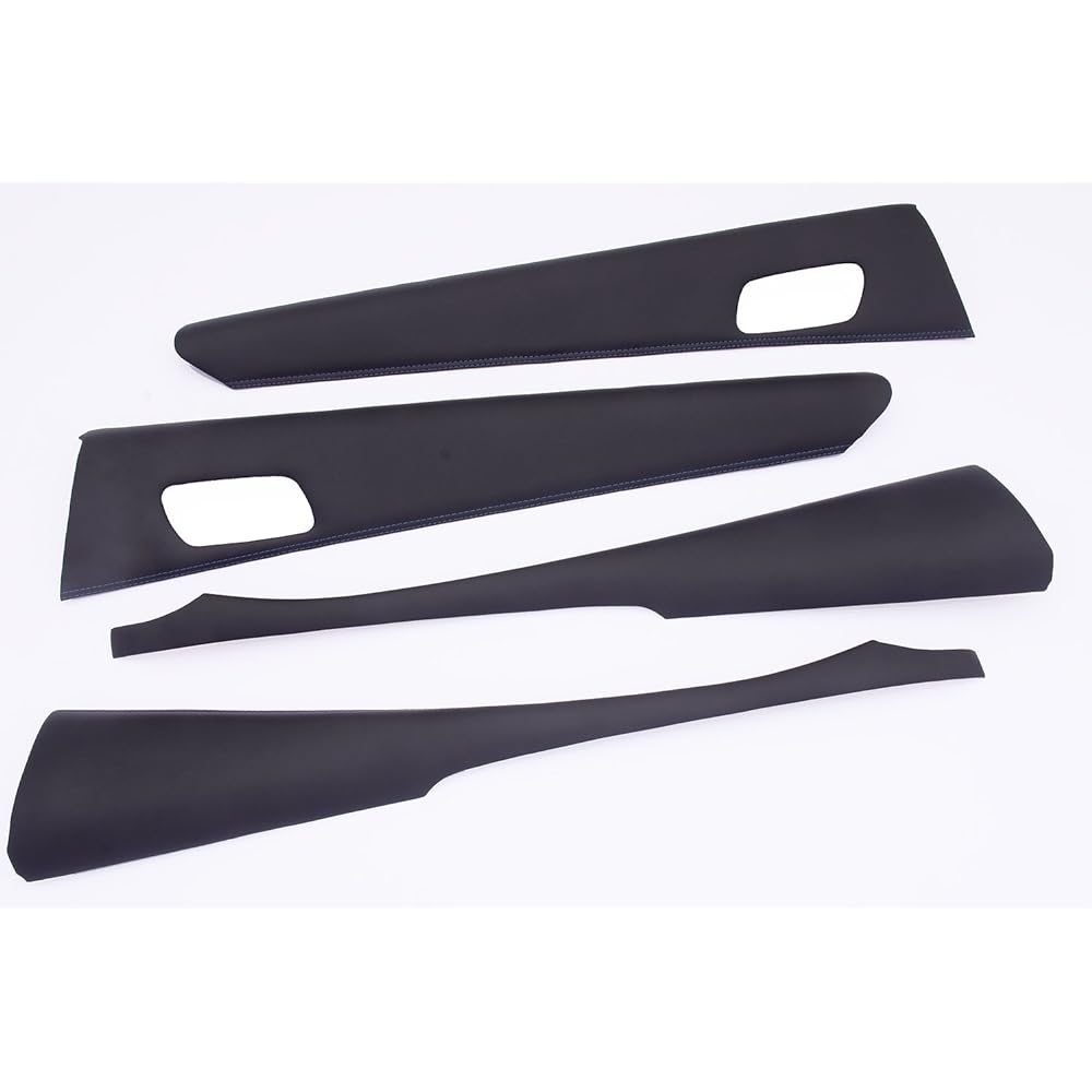 LANBO Door Leather Panel Prius 50 Series Black Leather Blue Stitch Front Door Rear Car Accessories Car Parts Custom Luxury LDP-P50BL