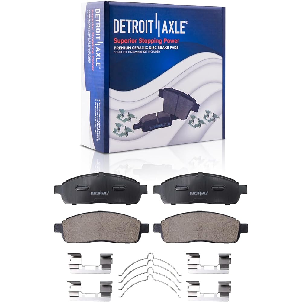 DETROIT AXLE-Front & rear replacement Brake pad with hardware 2004 FORD F-150 New Body Style- [2005-2008 Ford F-150] --2006-2008 Lincoln Mark LT