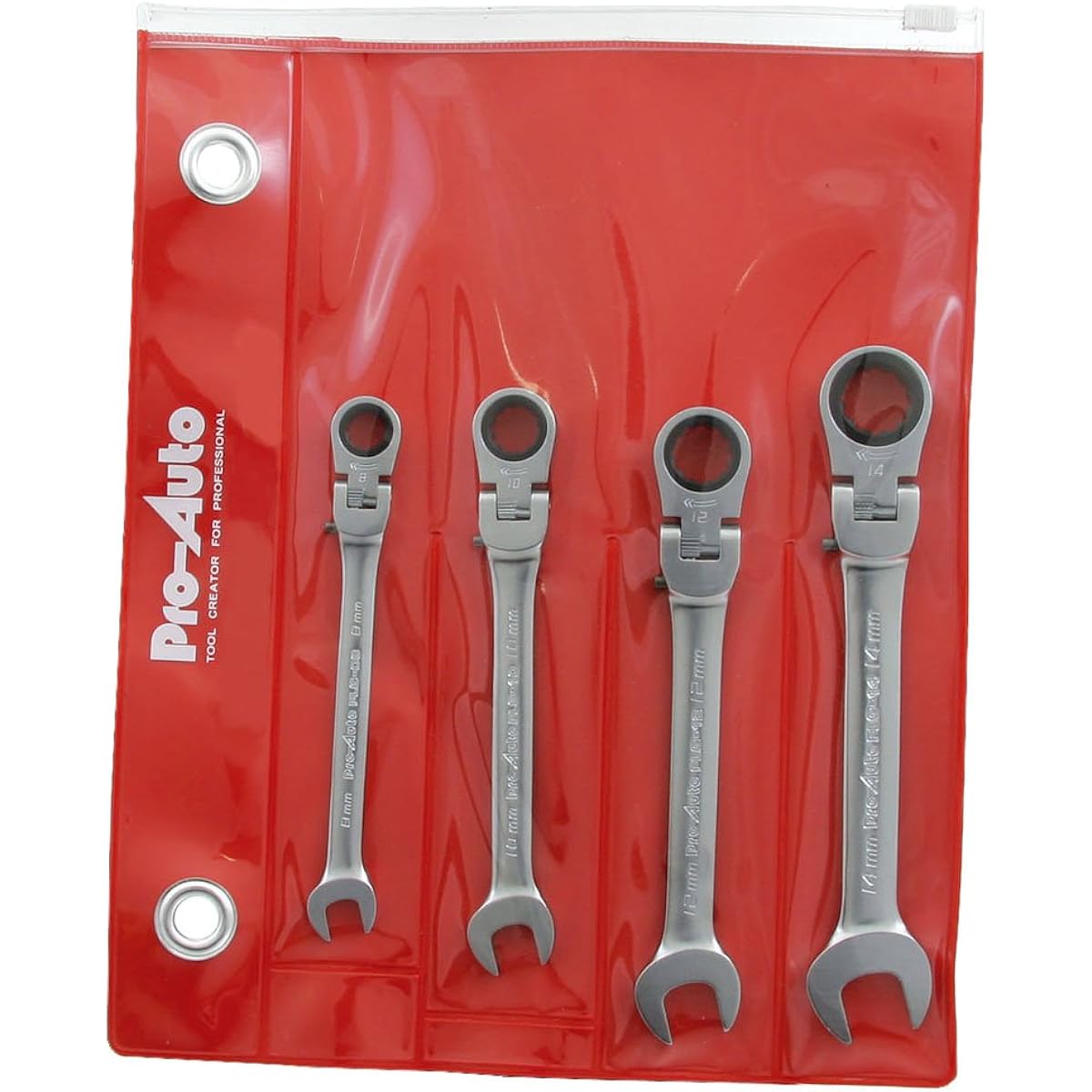 Pro-Auto 4 piece flex lock gear wrench (in vinyl pouch) FLG-4SP