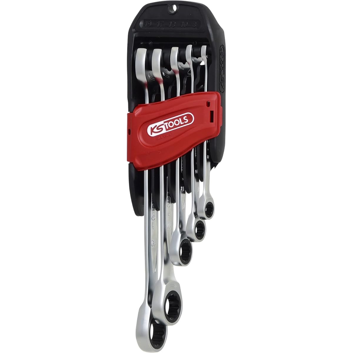 KS TOOLS DUO GEARplus combination spanner set with ratchet mechanism in ring and open jaw 5 pcs 503.5205