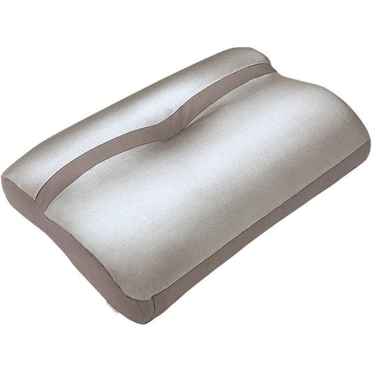 MOGU Pillow L Size White Pillow Bead Pillow Sleeping Pillow Made in Japan Metal Mogu Pillow with Cover (Total Length Approx. 60cm)