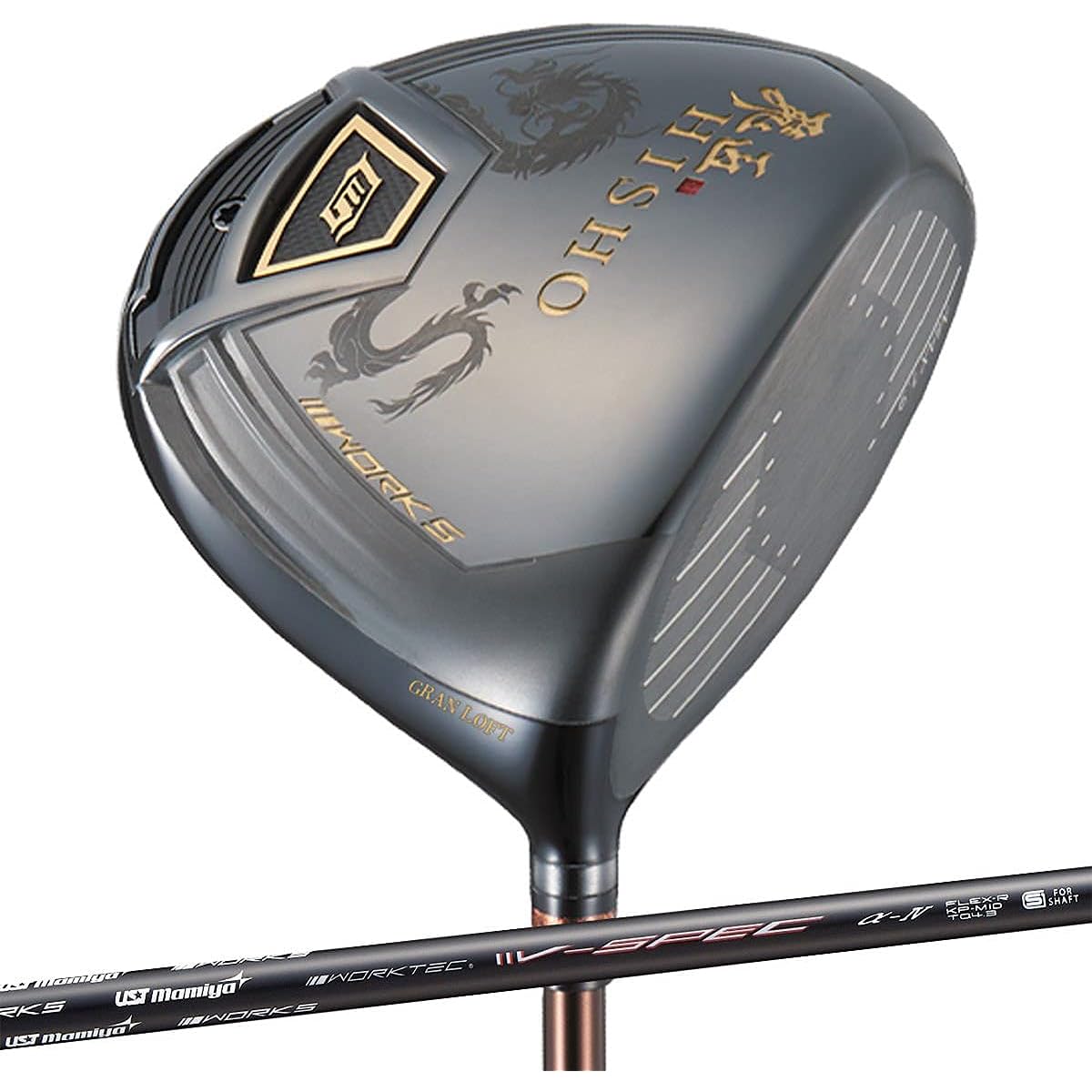 WORKS GOLF Driver High Repulsion Hisho Gran Loft 14° V-spec αⅣ Shaft Specification Short Right Loft Angle: Gran Loft (14°) Flex: R