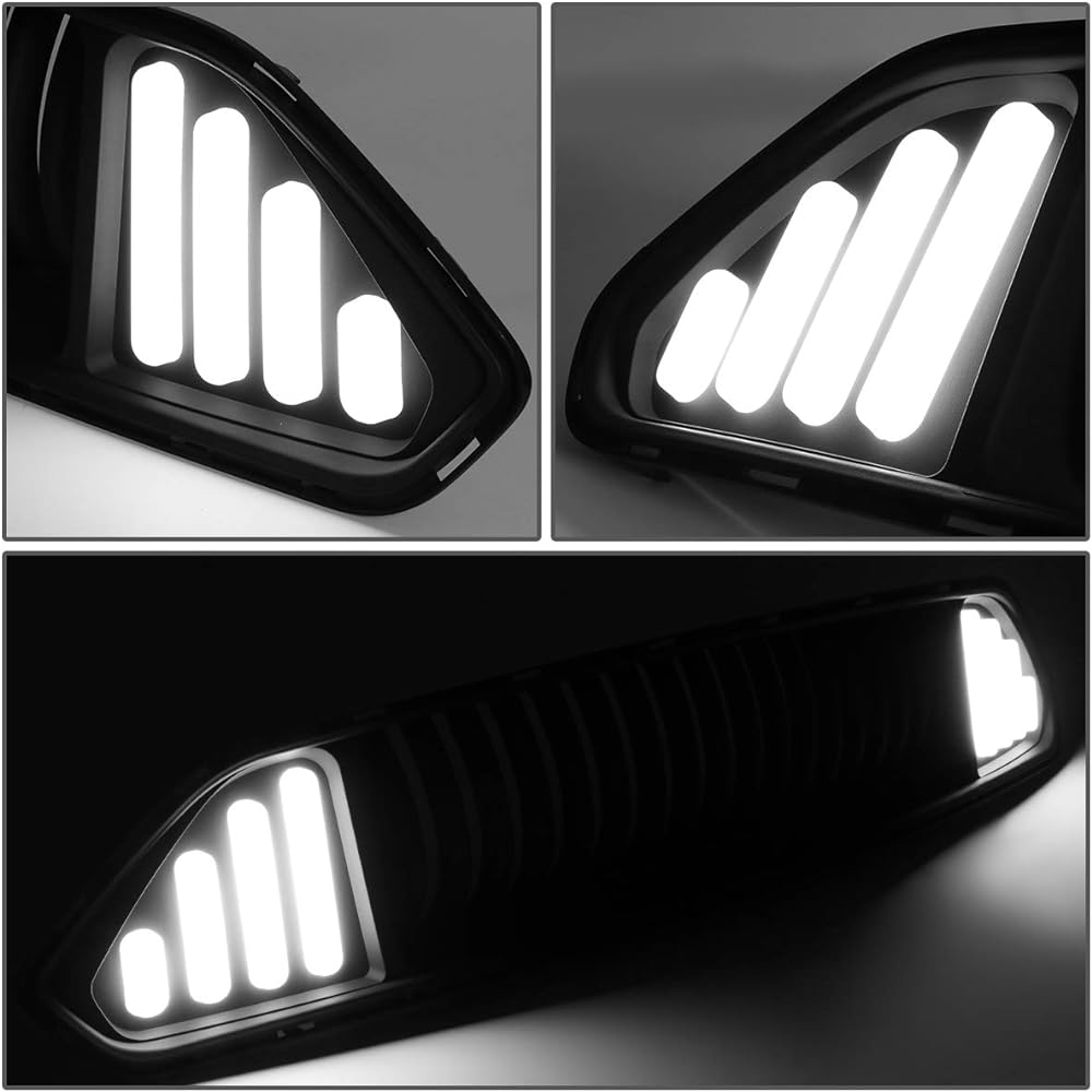 LED DRL Vertical Fence Styling Front Anopper Banper Grill replacement Ford Mustang Base Eco Boost GT 18-20