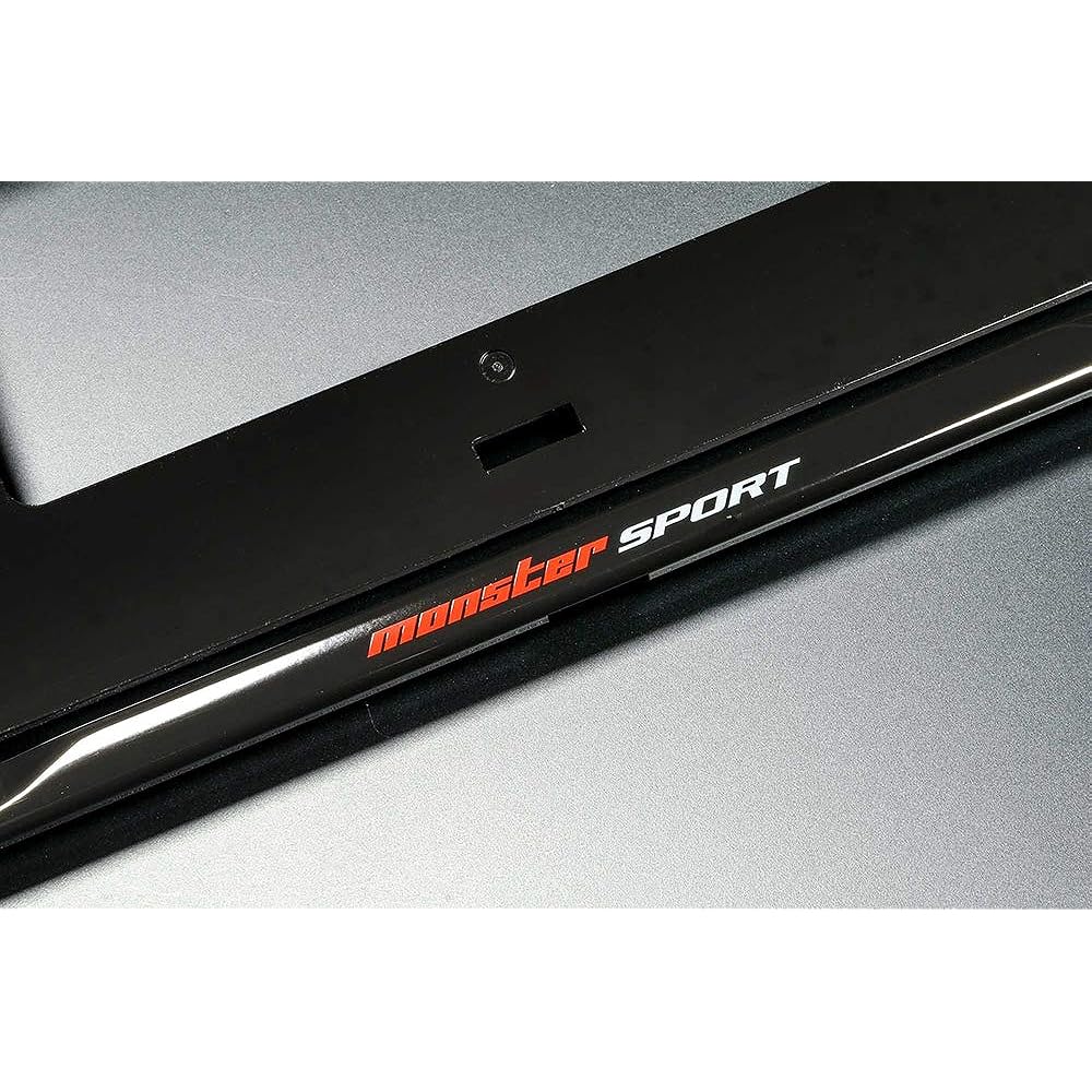 MONSTER SPORT Number Frame [Gloss Black] Compatible with New Standards License Plate Frame Cover Suzuki Vehicles and Others 794110-0000M