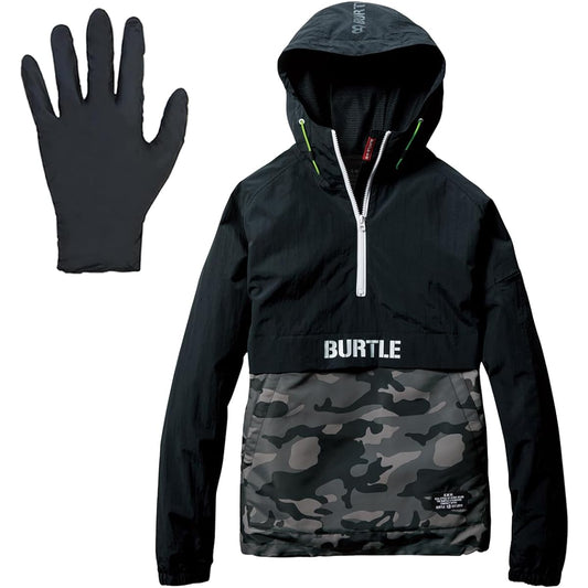 Bartle 2024 Fall/Winter Lightweight Windproof Thermal Water Repellent Cold Protection Anorak Parka with Nitrile Gloves 4054