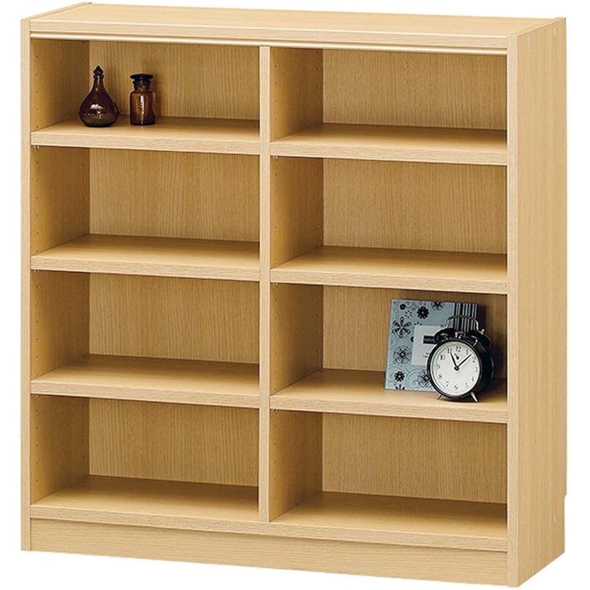 Shirai Sangyo Free rack shelf bookshelf that can be combined freely, easy to match with any room with a wide variety of sizes Shelf board load capacity 10 kg Natural brown Width 87 Height 90 Depth 29 cm TNL-9087NA Tanario