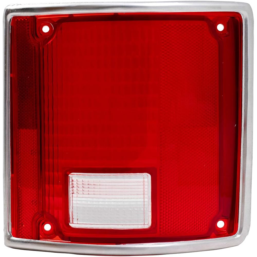 BROCK replacement driver and passenger seat set tail light lens chrome trim 5968329 5968330 compatible