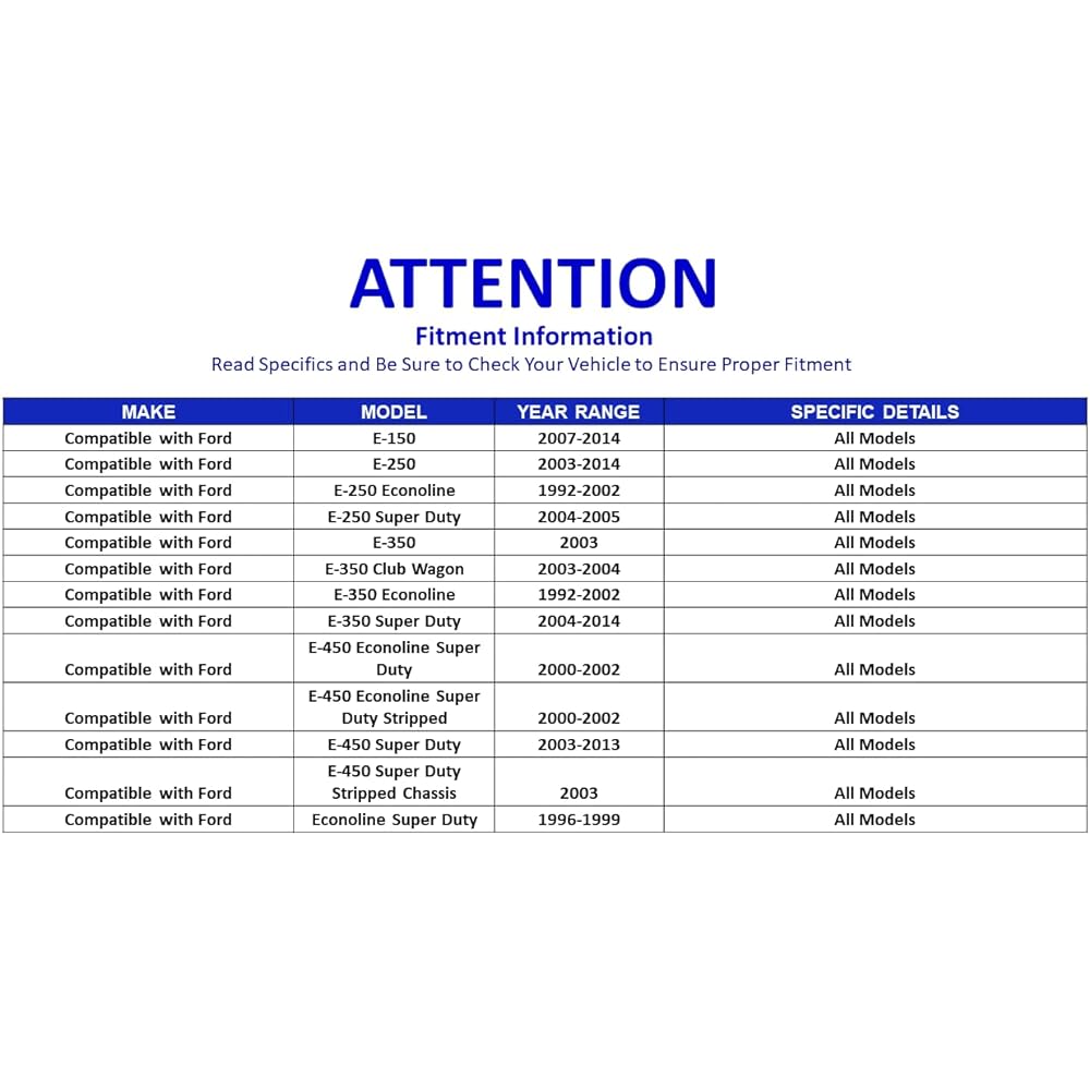 PARTSW 4 Peace Suspension Kit Ford E-150 E-350 E-350 E-450 ECONOLITE SUPER DUTY For upper and lower ball joints