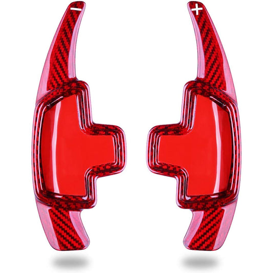 BOYOUS Mercedes-Benz Dry Carbon Paddle Shift Cover Left and Right 2-Piece Set Fits A-Class/B Class/C Class/E Class CLA CLS GLA GLC GLE GLS S450 S560 S550 S600 SL450 SL550 SL400 SLC300 (Red)