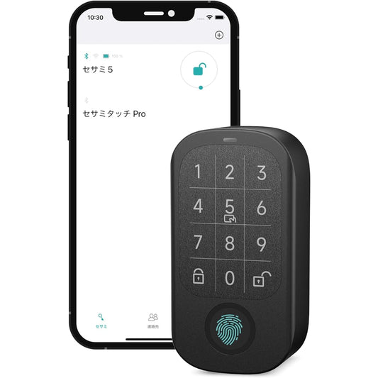 Candy House CANDY HOUSE Smart Lock Smart Key PIN Fingerprint Authentication Pad IC Card Reader SESAME TOUCH PRO Sesame Touch Pro Suica PASMO Compatible Apple watch Felica MIFAIR Mobile Suica No Construction Required Easy Installation Security Measures