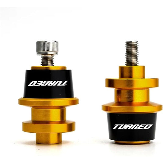 Motorcycle Stand Swing Arm Slider 6mm Motorcycle Accessories Aluminum Swing Arm Spool Slider Stand For Tuareg 660 Tuareg660 2021 2022 (Color: Gold)
