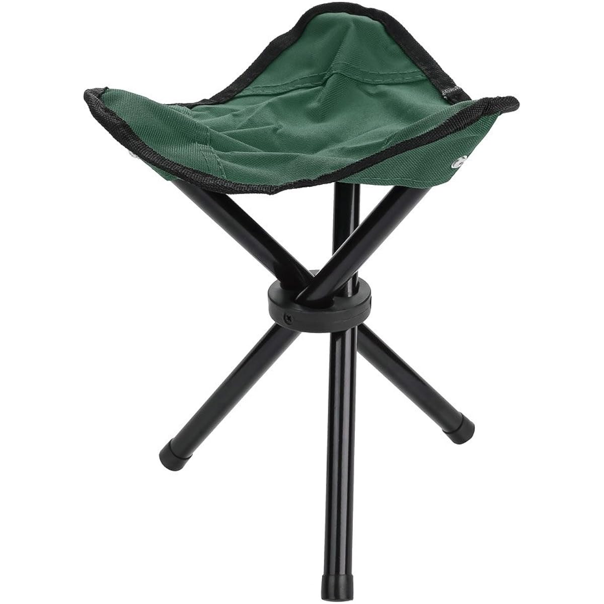 Fishing Tripod Chair, Fishing Chair, Outdoor Folding Chair, Lightweight, Compact, Portable, Load Capacity 100kg, Stable, For Camping/BBQ//Hiking/Travel/Housework/Gardening (S-Green)