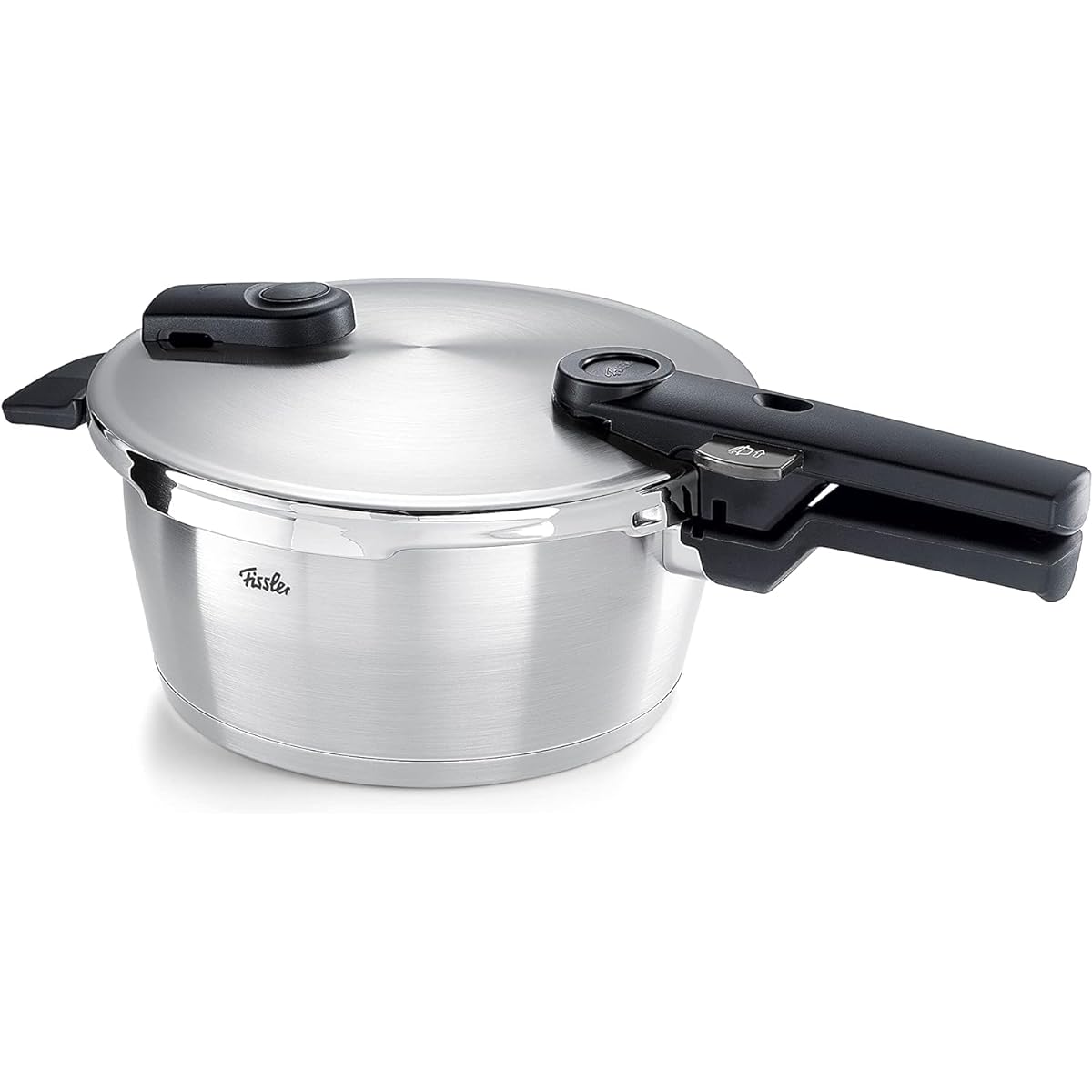 Fissler Pressure cooker with simple pressure display for easy cooking Vitaquick Premium 3.5L Gas IH compatible Suitable for 2 to 3 people Quiet for everyday cooking Pressure cooker 2-level pressure setting Made in Germany Recommended as a gift Stainless