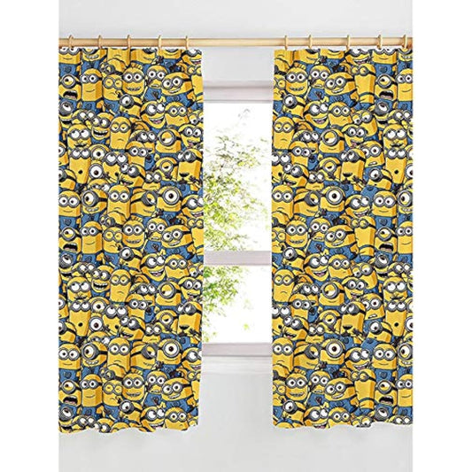 3796 Minions Despicable Me Minions Curtain Width 168cm x Height 183cm x 2 [Parallel Import]