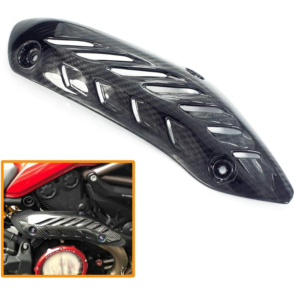 Carbon Fiber Exhaust Pipe Heat Shield Cover Guard for Ducati Monster 821 1200S