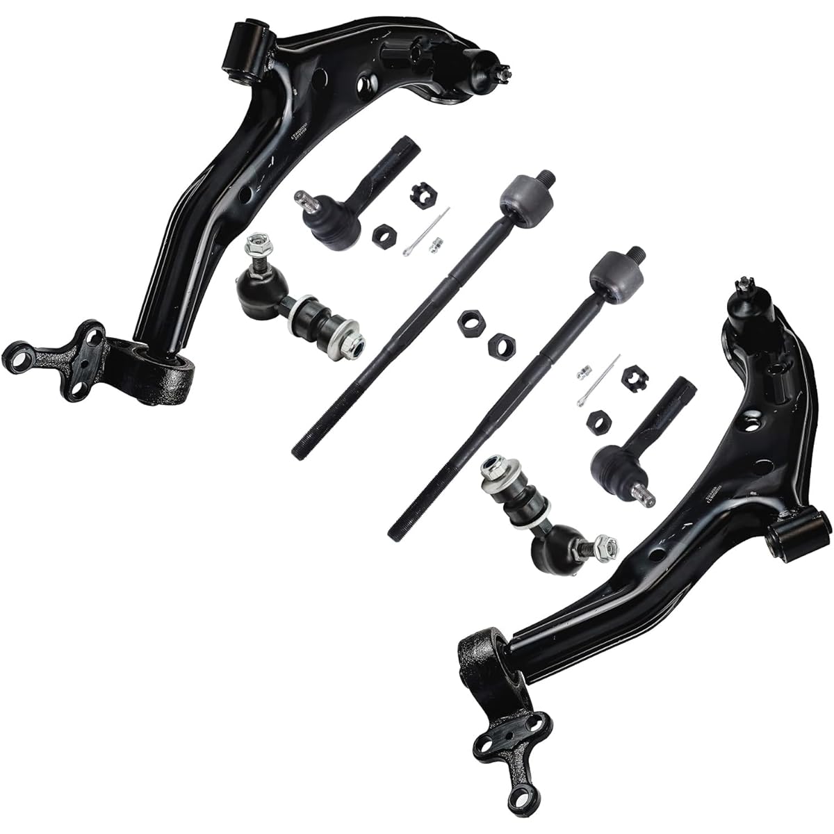 Detroit vehicle axis - Front suspension 8 -point kit. Two control arms & ball joints, 4 inner & outer rods, 2 front swabers links.