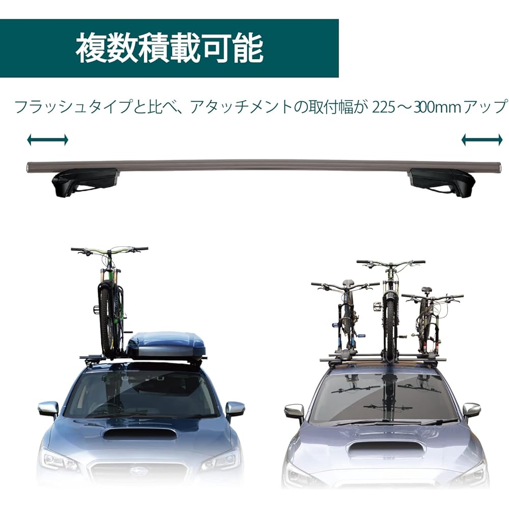 Carmate Roof Carrier inno Aero Base Stay Through Type for Roof Rail XS150